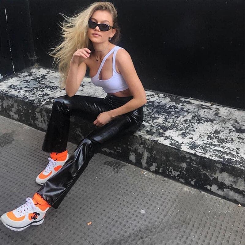 Solid High Cut Cutout One Shoulder Piece Swimsuits - On sale