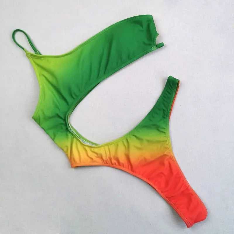 Solid Hollow Out One Piece Thong Monokini - 09 / XS On sale