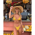 Strappy Sliding Triangle String Thong Bikini Swimsuit - 2 / S On sale