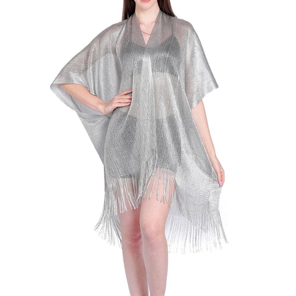Tassel Cover-ups Women Kimono Transparent Tunics - X21OW1840-300 / One Size On sale