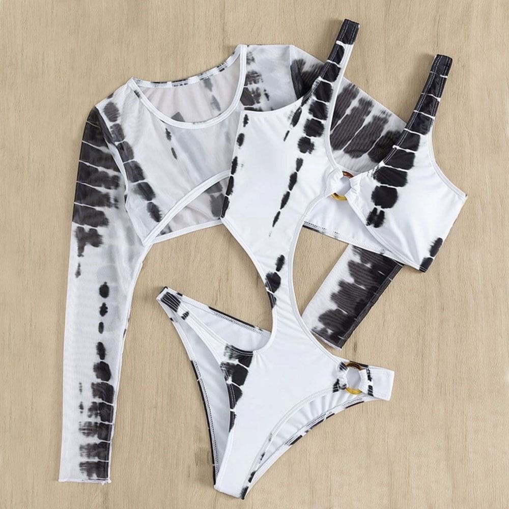 Tie Dye O Ring Monokini One Piece Swimsuit - On sale