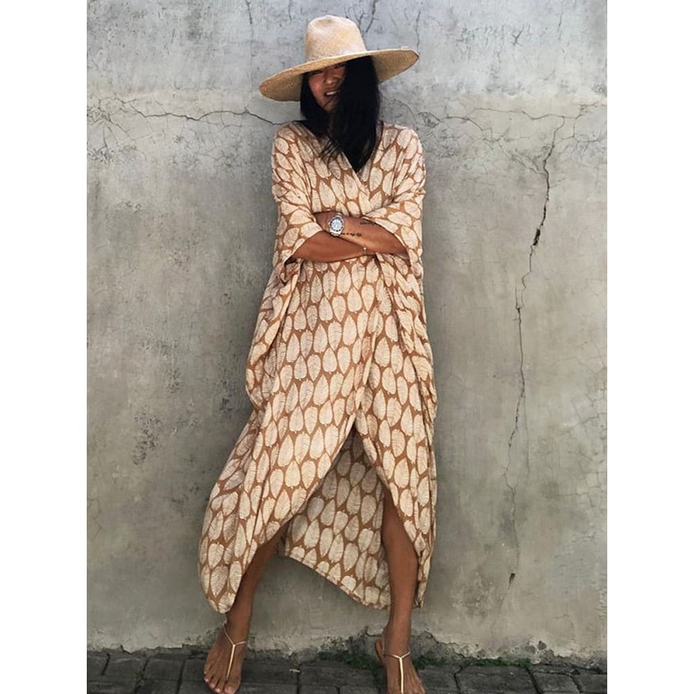 Tie Dye Womens Kimono Dress Beach Cover Ups - On sale