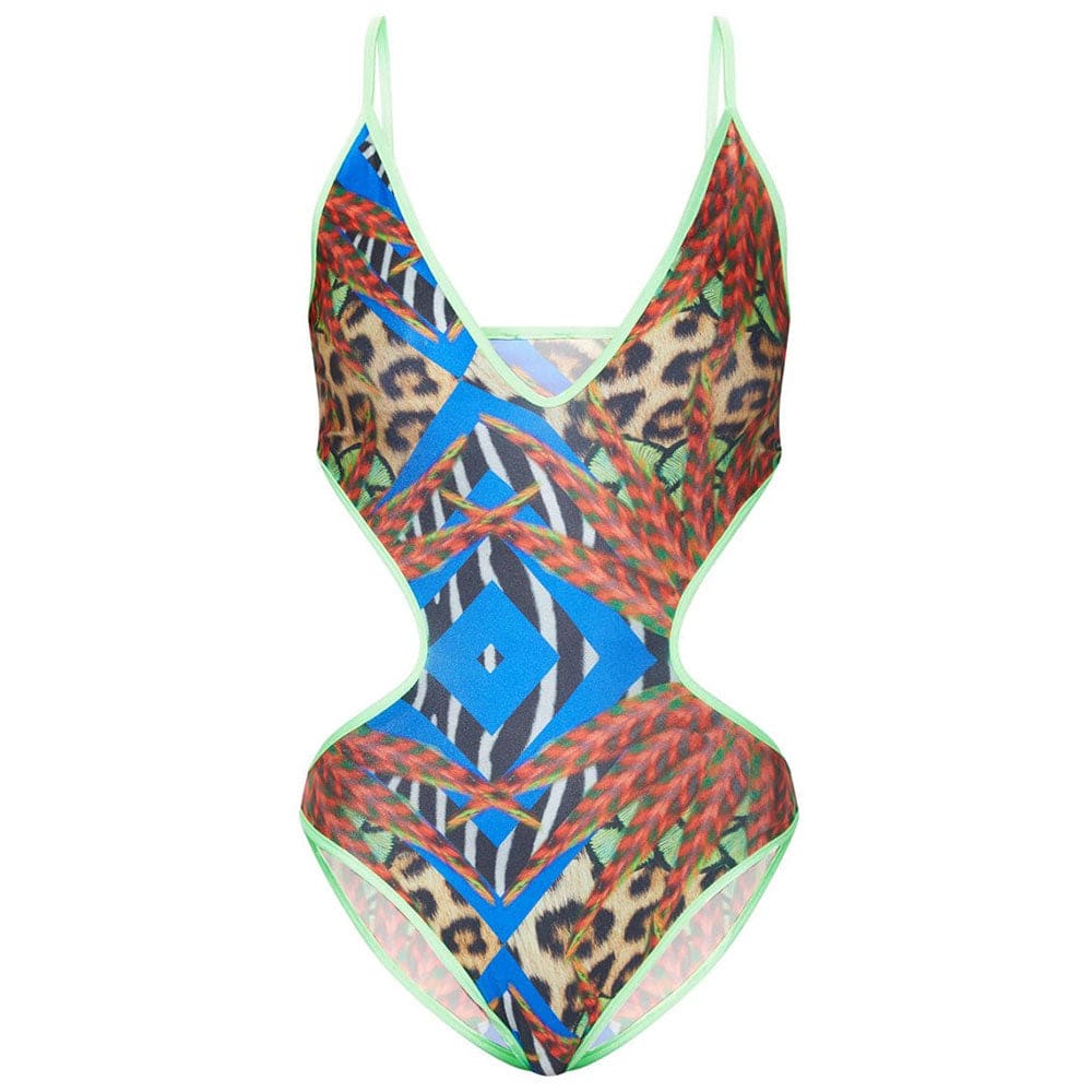 Tropical Cutout Brazilian Monokini One Piece Swimsuit - On sale