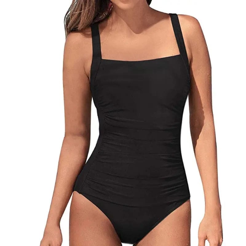 Tummy Control Swimsuit One Piece Ruched Monokini - On sale