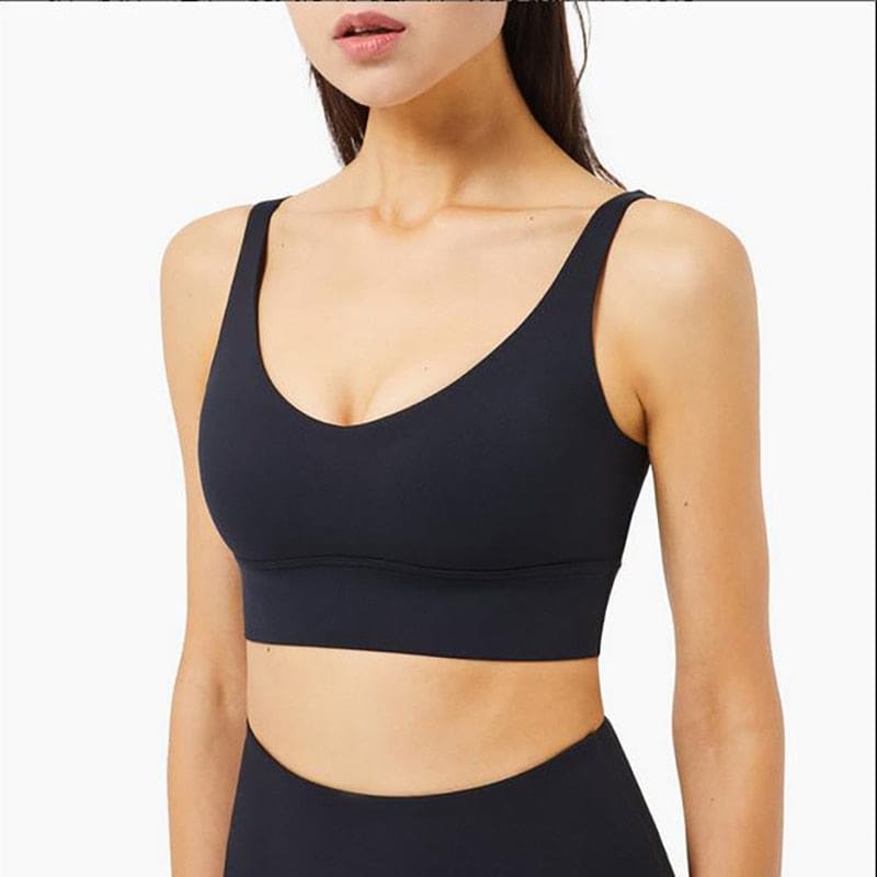 Womens Push Up Padded Bra Crop Top Fitness Sports - BLACK / S / China|One Size On sale
